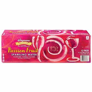 Wegmans Sparkling Water Passion Fruit, 12 Pack