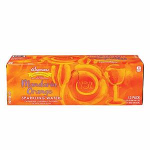 Wegmans Sparkling Water Mandarin Orange, 12 Pack