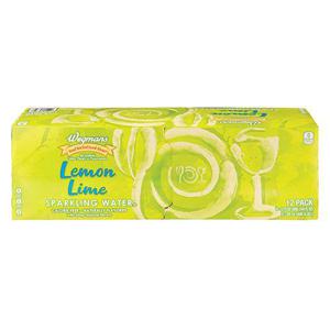 Wegmans Sparkling Water Lemon Lime, 12 Pack