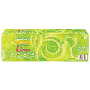 Wegmans Water, Sparkling, Lime, 12 Pack