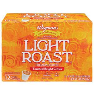 Wegmans Toasted Bright Citrus Light Roast Premium Single Serve Coffee Capsules