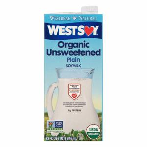 Westsoy Soymilk, Organic, Unsweetened, Plain