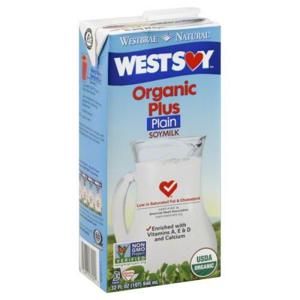 Westbrae Natural West Soy Soymilk, Organic, Plus, Plain