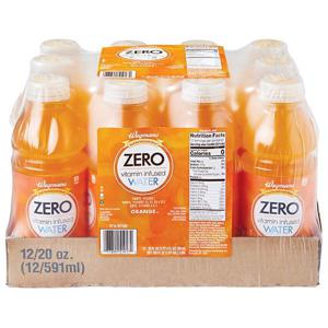 Wegmans Zero Vitamin Infused Water, Orange, 12 Pack