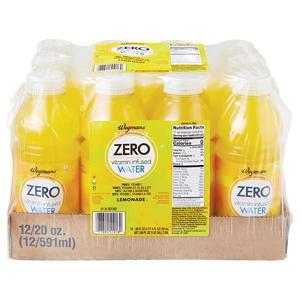 Wegmans Zero Vitamin Infused Water, Lemonade, 12 Pack