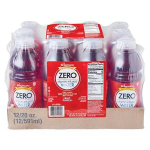 Wegmans Zero Vitamin Infused Water, Fruit Punch, 12 Pack