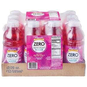 Wegmans Zero Vitamin Infused Water, Dragon Fruit, 12 Pack