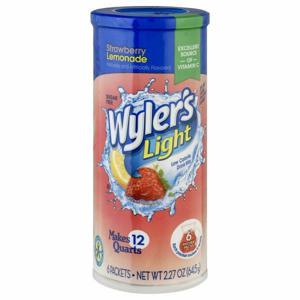 Wyler's Light Drink Mix, Low Calorie, Strawberry Lemonade