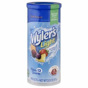 Wyler's Light Drink Mix, Low Calorie, Fruit Punch