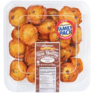 Wegmans Chocolate Chip Mini Muffins Made with 100% Whole Wheat Flour, FAMILY PACK