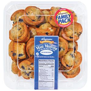 Wegmans Blueberry Mini Muffins Made with 100% Whole Wheat Flour, FAMILY PACK