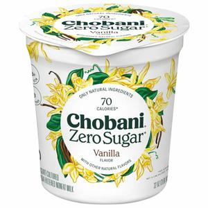 Chobani Yogurt, Zero Sugar, Vanilla Flavor