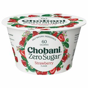 Chobani Yogurt, Zero Sugar, Strawberry Flavor