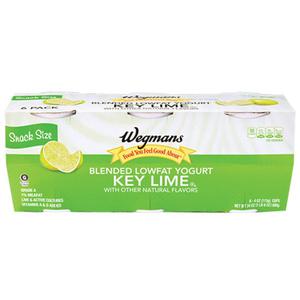 Wegmans Food You Feel Good About Blended Lowfat Key Lime Yogurt, 6 Pack