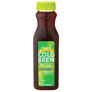 Wegmans Cold Brew Coconut Unsweetened Black Coffee, Single Serve