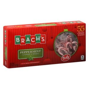 Brach's Bobs Candy Canes, Peppermint, with Real Peppermint, Mini