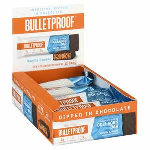 Bulletproof Collagen Bar, Chocolate Dipped, Vanilla Cookie