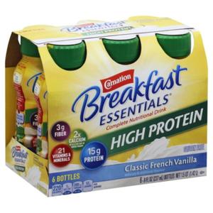 Carnation Breakfast Essentials Breakfast Essentials Complete Nutritional Drink, High Protein, Classic French Vanilla