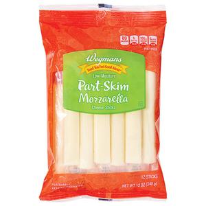 Wegmans Part-Skim Mozzarella Cheese Sticks, 12 Count