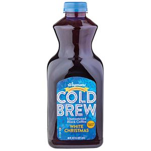 Wegmans White Christmas Cold Brew Unsweetened Black Coffee, Limited Edition