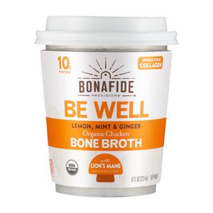 Bonafide Provisions Be Well Bone Broth Cup with Lion's Mane Mushrooms, FROZEN