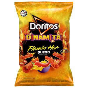 Doritos Dinamita Tortilla Chips, Flamin Hot Queso Flavored, Rolled