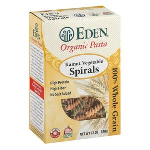 Eden Foods Kamut Pasta, Organic, Vegetable Spirals