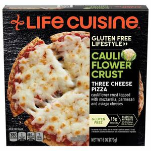 Life Cuisine Pizza, Three Cheese, Cauliflower Crust, Gluten Free Lifestyle