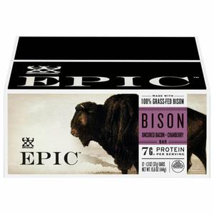 Epic Bison Bars, Uncured Bacon + Cranberry