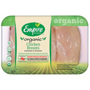 Empire Kosher Organic Kosher Boneless Skinless Chicken Breast