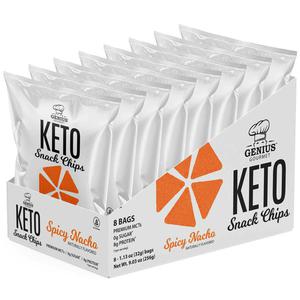 Genius Gourmet Keto Snack Chips, Spicy Nacho