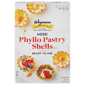 Wegmans Ready To Use Mini Phyllo Pastry Shells, 15 Count