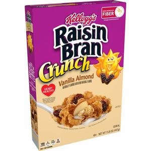 Kellogg's Raisin Bran Crunch Cereal Kellogg's Raisin Bran Crunch Vanilla Almond Breakfast Cereal, 15.8oz