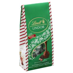 Lindt Lindor Truffles, Milk Chocolate, Peppermint Cookie