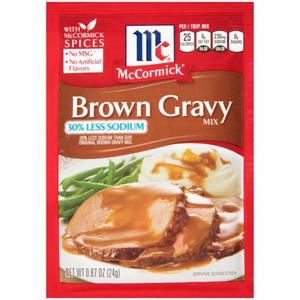 McCormick®  30% Less Sodium Brown Gravy Mix