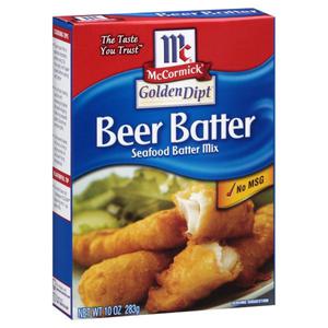 McCormick® Golden Dipt® Golden Dipt Seafood Batter Mix, Beer Batter