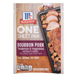 McCormick®  One Sheet Pan Seasoning Mix, Bourbon Pork Tenderloin & Vegetables