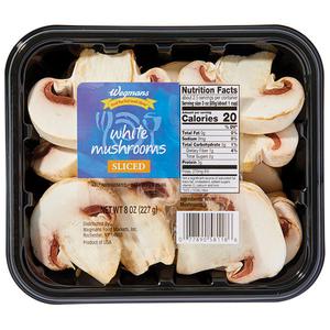 Wegmans Sliced White Mushrooms