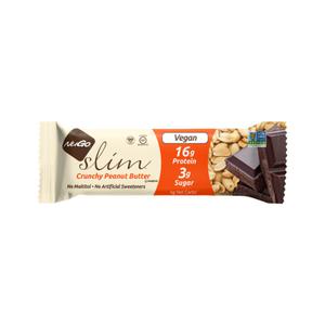 NuGo Slim Peanut Butter, Gluten Free, Low Sugar, Vegan Protein Bar