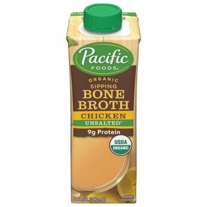 Pacific Bone Broth, Organic, Chicken, Unsalted, Sipping