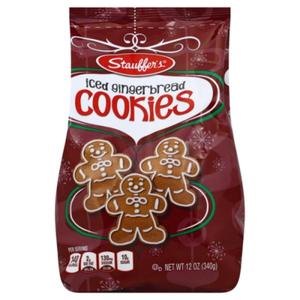 Stauffer's Cookies, Gingerbread, Iced