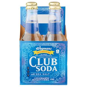 Wegmans Club Soda with Sea Salt, 4 Pack