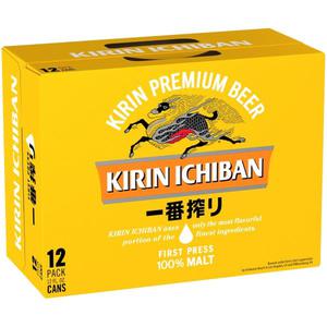 Kirin Ichiban Premium Beer  12/12 oz cans