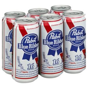 Pabst Blue Ribbon Blue Ribbon Beer 6/16 oz cans