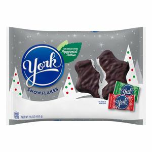 YORK Peppermint Patties, Dark Chocolate Covered, Snowflakes