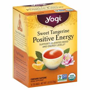 Yogi Tea Herbal Supplement, Positive Energy, Sweet Tangerine, Tea Bags