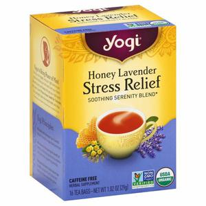 Yogi Tea Herbal Supplement, Honey Lavender, Stress Relief, Tea Bags