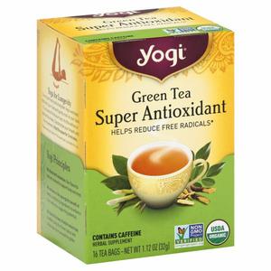 Yogi Tea Herbal Supplement, Green Tea, Super Antioxidant, Tea Bags