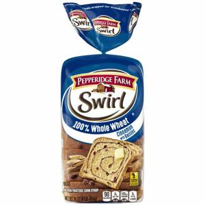 Pepperidge Farm®  Swirl Swirl 100% Whole Wheat Cinnamon with Raisins Swirl Bread