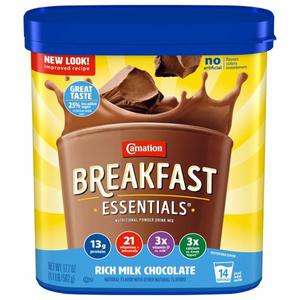 Carnation Breakfast Essentials Breakfast Essentials Nutritional Powder Drink Mix, Rich Milk Chocolate